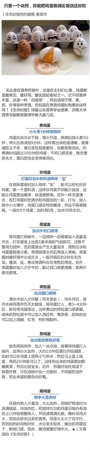图解：你知道在烹调鸡蛋时有哪些诀窍吗？